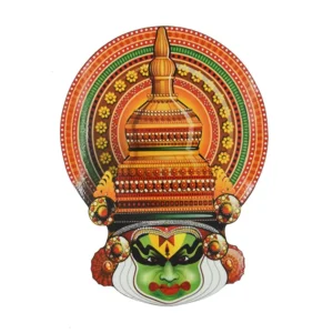 Hand-Painted Wooden Kathakali Mask