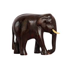 Majestic Rosewood Elephant Figurine