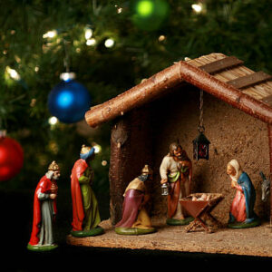 Traditional Hand-Painted Nativity Scene (Christmas Crib)