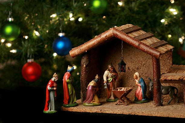 Traditional Hand-Painted Nativity Scene (Christmas Crib)