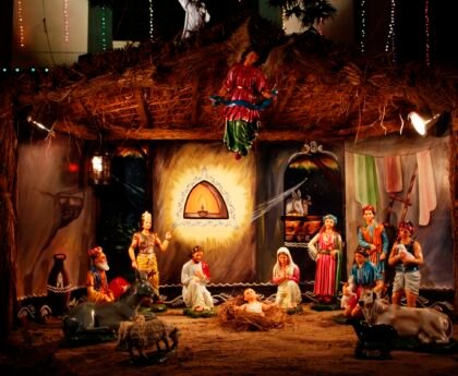 Handcrafted Indian Christmas crib set