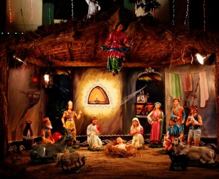 Handcrafted Indian Christmas crib set